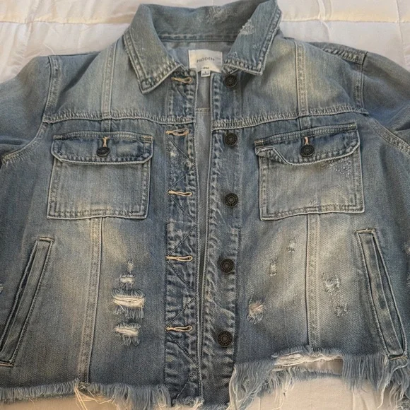 Distressed Denim Jacket by Hidden - Picture 7 of 16